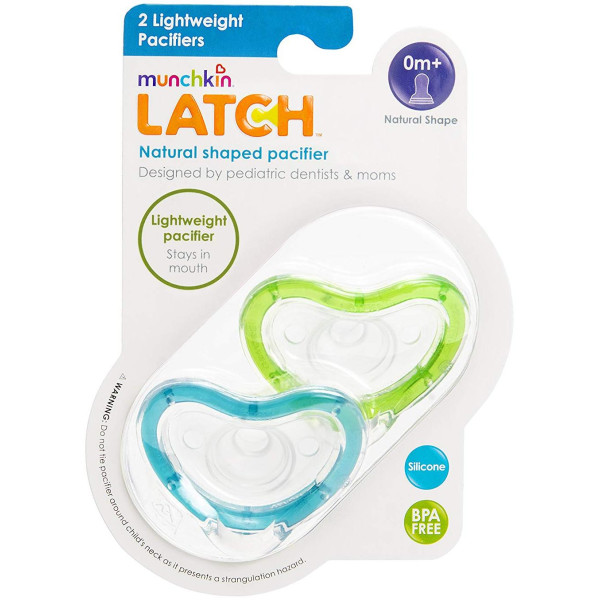 

Пустышка силиконовая с рождения Munchkin 2 шт (Зеленая и голубая) (011662.02)