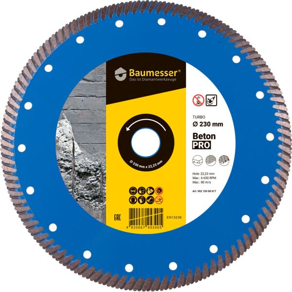 

Отрезной диск Baumesser Beton PRO Turbo 230x2,6x9x22,23 (90215008017)