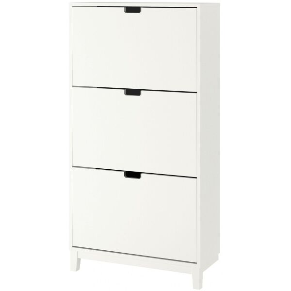

Тумба для обуви IKEA STALL 3 отделения белая (501.780.91)