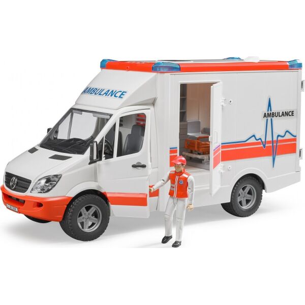 

Скорая помощь Bruder Mercedes Benz Sprinter с водителем (02536)