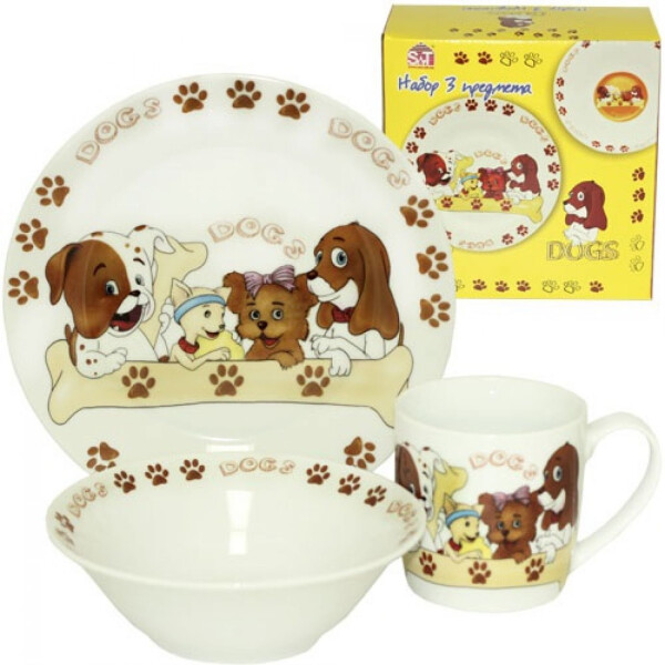 

Набор детской посуды S&T Dogs из 3 предметов (5139)