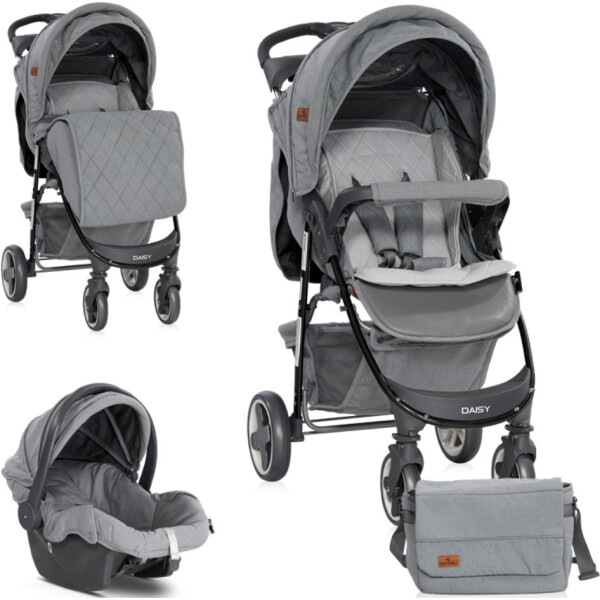 

Прогулочная Lorelli DAISY SET с автокреслом (grey)