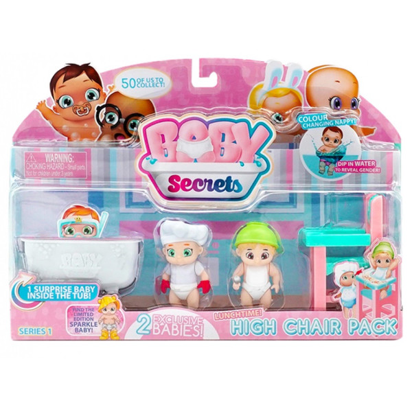 

Игровой набор кукол Baby Secret со стульчиком для кормления (77023)