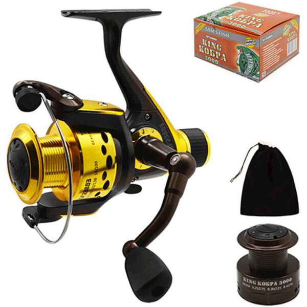 

Катушка рыболовная King Cobra 3000 Stenson, 3 bb металлическая шпуля