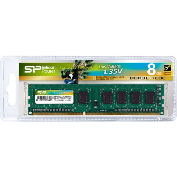 

DDR3 8GB 1600 MHz Silicon Power (SP008GLLTU160N02)