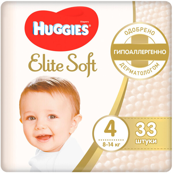 

Подгузники Huggies Elite Soft Jumbo 4 (8-14 кг), 33 шт