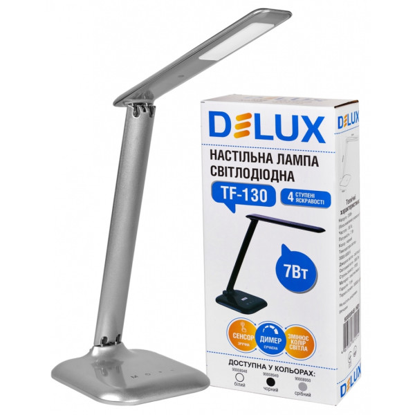

Настольная лампа DELUX TF-130 7 Вт LED серебро (90008950)