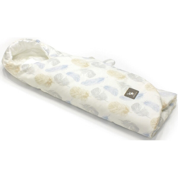 

Конверт в коляску Cottonmoose ODWF 439/83/51 leaf blue cotton white cotton jersey (голубой (лес) с белым)