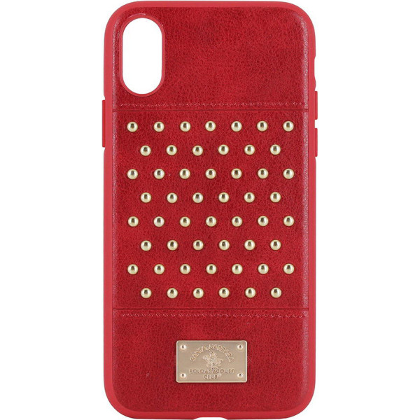 

Кожаный чехол Polo Staccato красный для iPhone X/XS