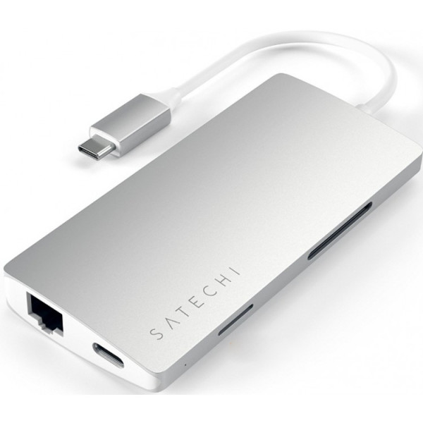 

Satechi Type-C Multi-Port Adapter 4K with Ethernet V2 Silver (ST-TCMA2S)