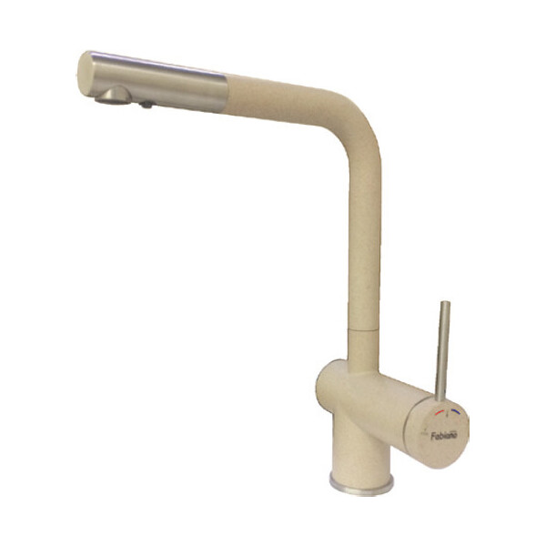 

Смеситель кухонный Fabiano FKM 31.12 S/Steel Beige песочный