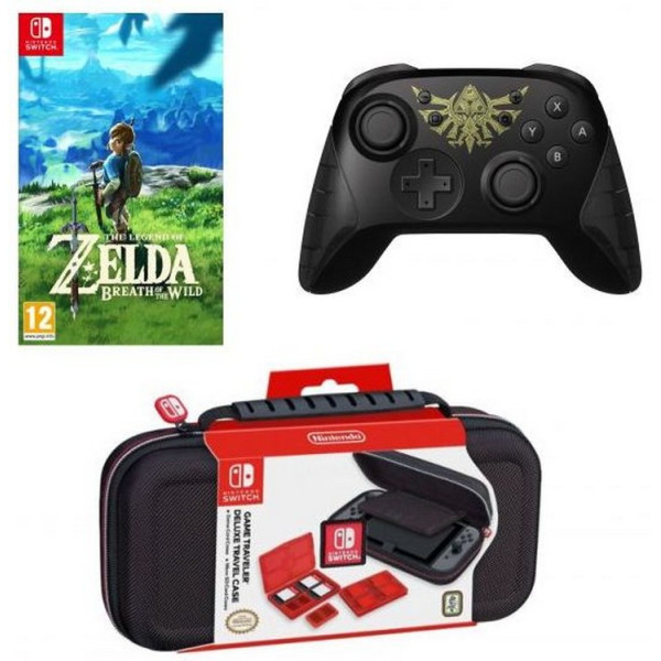 

Nintendo Switch Horipad Wireless Controller Zelda + The Legend of Zelda: Breath of the Wild (Switch) Русская версия + Nintendo Switch Game Traveler Deluxe Travel Case