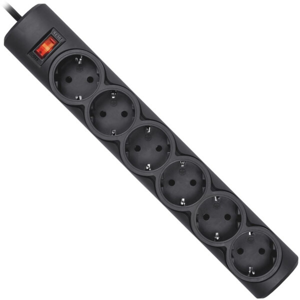 

Сетевой фильтр Defender DFS 151 1.8м, 6 розеток, черный (99494)