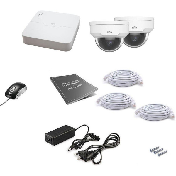 

Комплект IP видеонаблюдения Uniview 2DOME 2MEGA