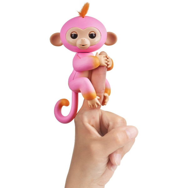 

Интерактивная двухцветная ручная обезьянка Wow Wee Fingerlings розово-оранжевая (W37204/3725)