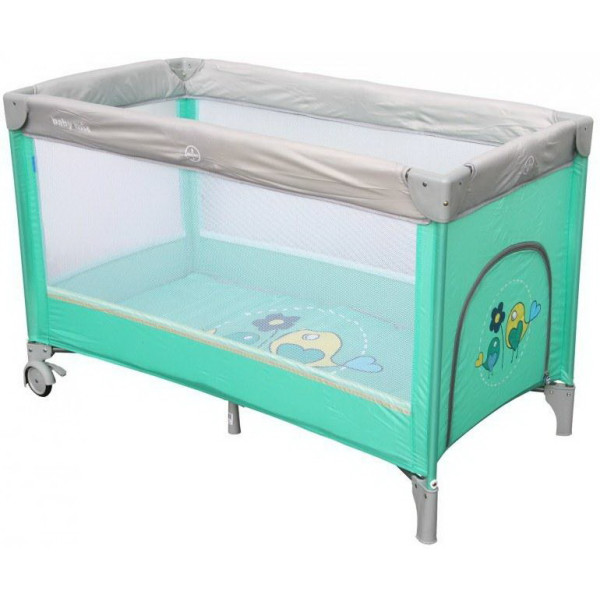 

Манеж-Детская кроватка Baby Mix De Lux HR-8052 mint (9565)