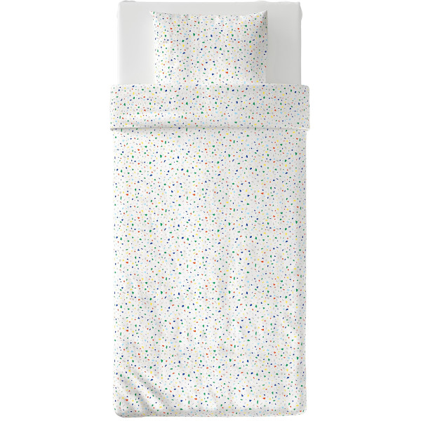 

IKEA MOJLIGHET 150x200 белый в цветной горошек (104.236.88)