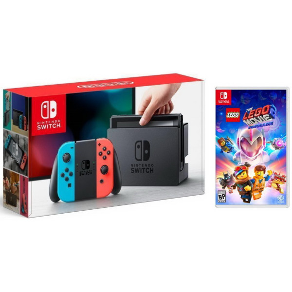 

Nintendo Switch Neon blue/red + The LEGO Movie 2 Videogame (русские субтитры)