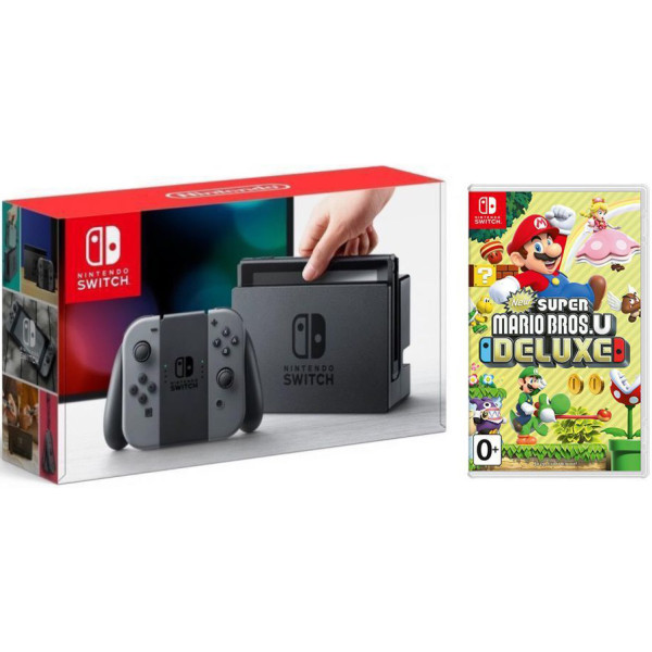 

Nintendo Switch Gray + NEW SUPER MARIO BROS. U DELUXE