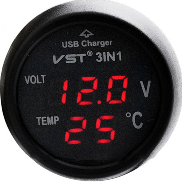 

Термометр вольтметр VST 706-1 USB Black (3_6557)