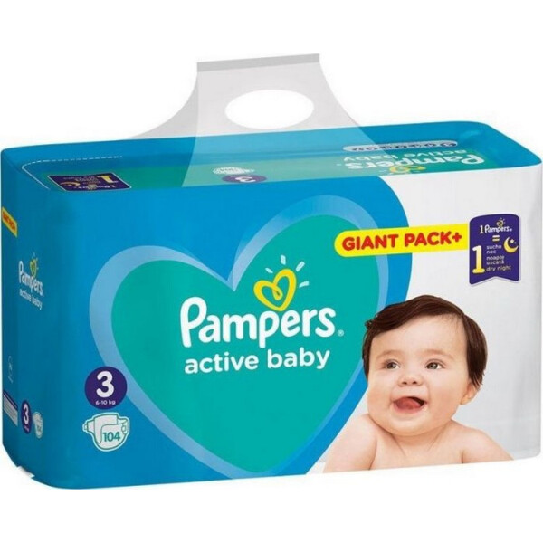 

Подгузники Pampers Active Baby 3 (6-10 кг) Gigant Pack, 104 шт