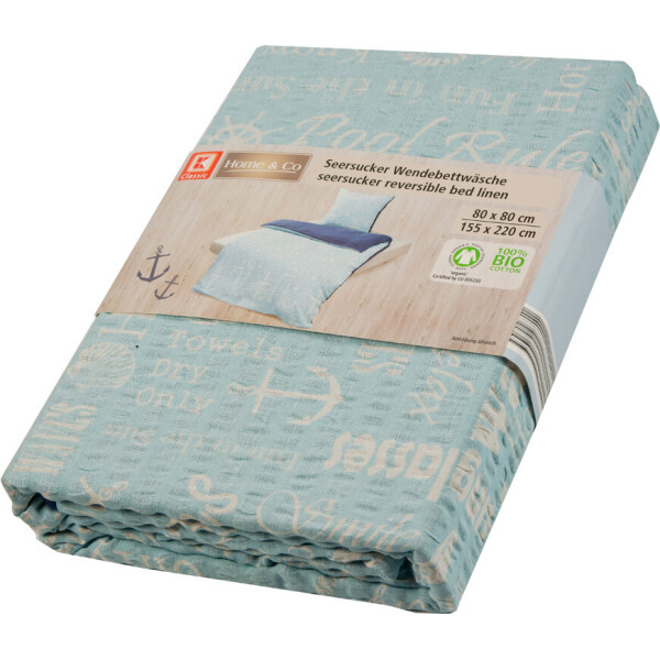 

Home&Co полуторный Голубой, Белый 155х220см
