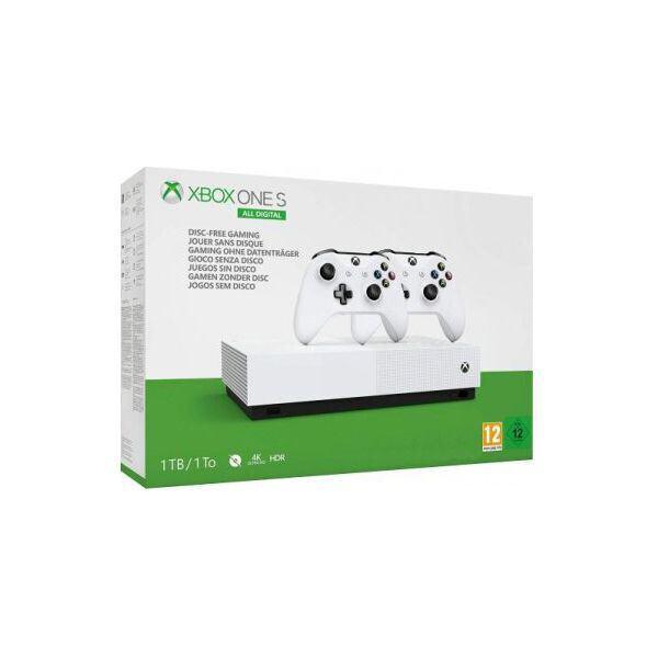 

Microsoft Xbox One S 1Tb White All-Digital Edition + Доп. джостик