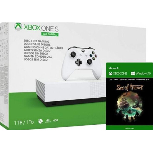 

Microsoft Xbox One S 1 Tb White All-Digital Edition + Sea of Thieves