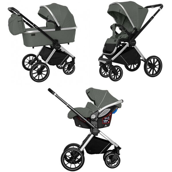 

Коляска универсальная CARRELLO Optima CRL-6504 (3in1) Nordic Green в льне