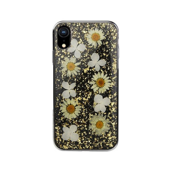 

Чехол SwitchEasy Flash Daisy чёрный с ромашками для iPhone XR
