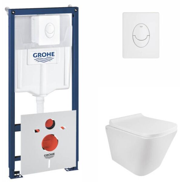 

Набор Инсталляция 4 В 1 Grohe Rapid Sl 38722001 + Унитаз С Сиденьем Qtap Tern Qt1733052Erw