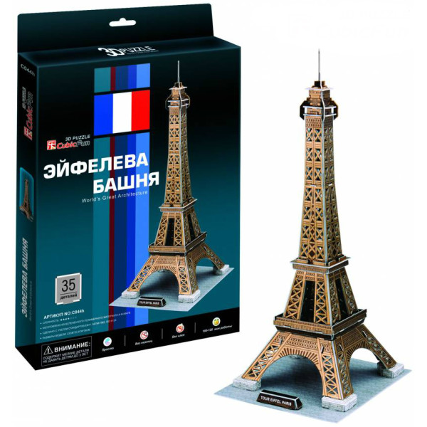 

Конструктор 3D пазл Cubic Fun Эйфелева Башня (C044h)