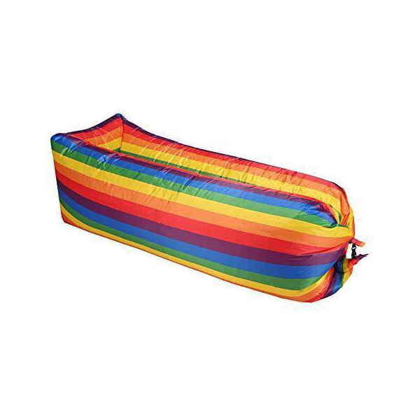 

Надувной гамак шезлонг MHZ Air Sofa Rainbow 2,35 м, радуга