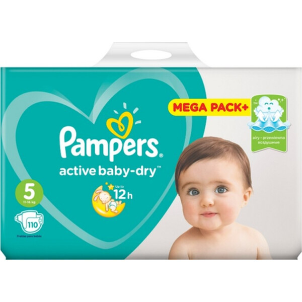 

Подгузники Pampers Active Baby-Dry, размер 5 (11-16кг) 110шт