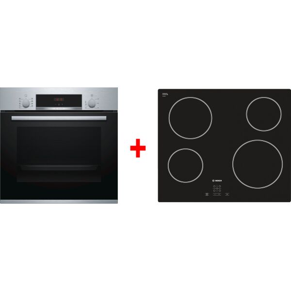 

Духовой шкаф Bosch HBF534ES0Q + PKE611D17E