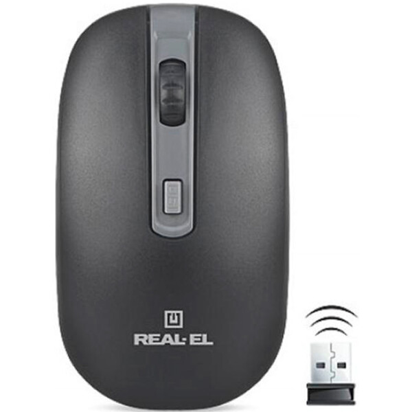 

Мышь беспроводная REAL-EL RM-303 Black/Grey USB