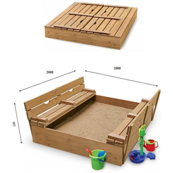

Детская песочница с крышкой SportBaby 31 200х200 см