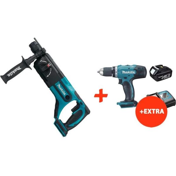 

Аккумуляторный перфоратор Makita DHR241Z+аккумуляторная дрель-шуруповерт Makita DDF453RFX7 (DHR241RFX7)