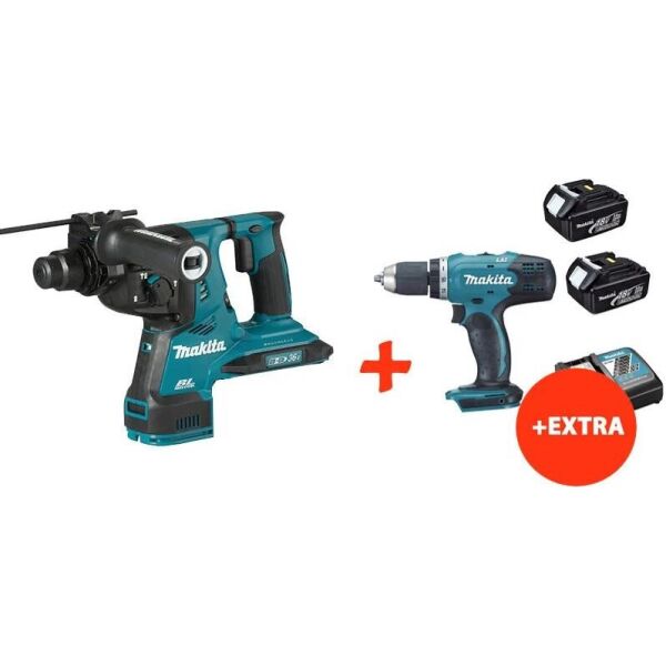 

Аккумуляторный перфоратор Makita DHR280Z+аккумуляторная дрель-шуруповерт Makita DDF453RFX7 (DHR280RF2X)
