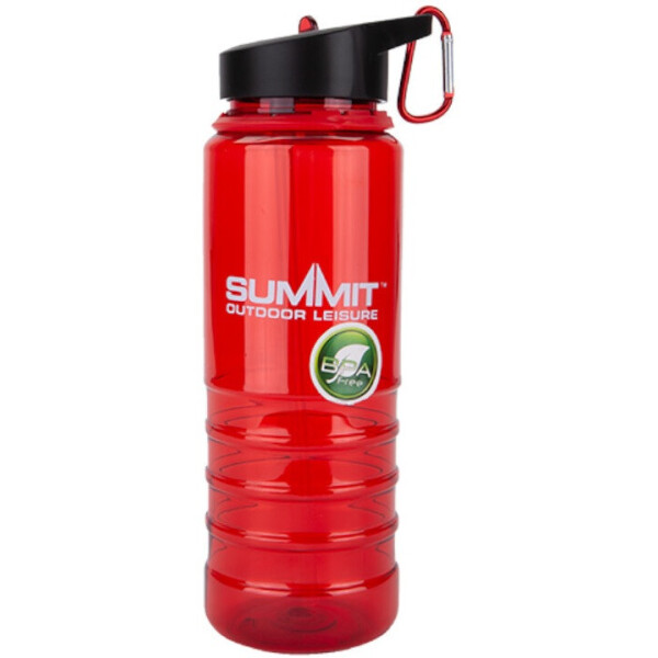 

Бутылка Summit Water Bottle Tritan с соломинкой и карабином красная 700 мл (20664)