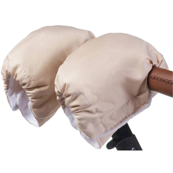 

Муфта-Варежки Умка на коляску бежевый (светло серый флис)