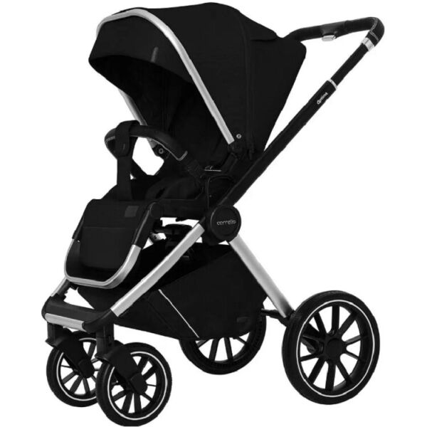 

Коляска прогулочная CARRELLO Optima CRL-6503 (2in1) Leather Black в льне /1/