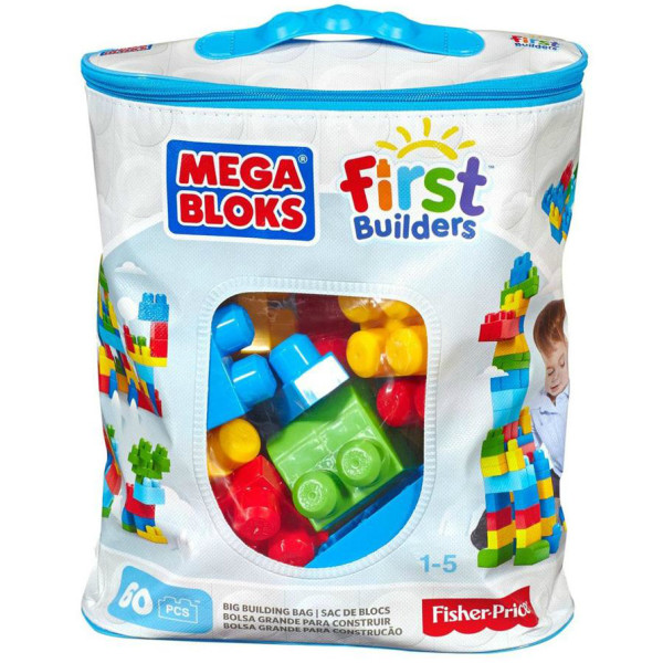 

Конструктор пластмассовый Mega Bloks Классический в мешке 60 деталей (DCH55)