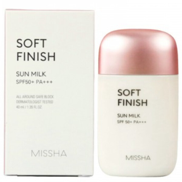

Солнцезащитное молочко Missha All Around Safe Block Soft Finish Sun Milk SPF50 + / PA +++, 40 мл