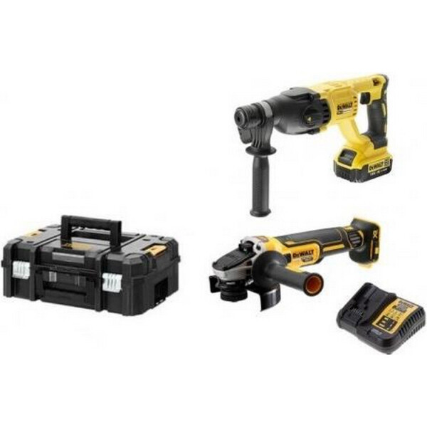 

набор аккумуляторного инструмента: бесщеточный DeWALT DCH133M1 + бесщёточная угловая шлифмашина (болгарка) DeWALT DCG405N