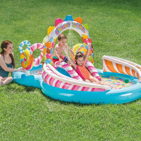 

Надувной игровой центр с горкой Intex 57149 Карамель
