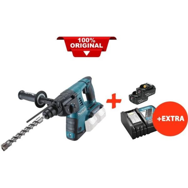 

Аккумуляторный перфоратор Makita DHR263Z+2 акк.18V 5 Ah+быстрозарядное ЗУ (DHR263RT2)
