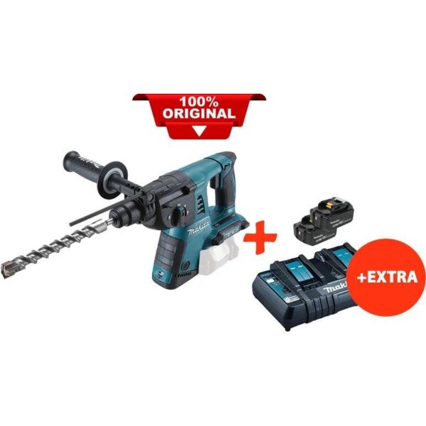

Аккумуляторный перфоратор Makita DHR263Z+2 акк.18V 5 Ah+быстрозарядное ЗУ (DHR263R2T2)