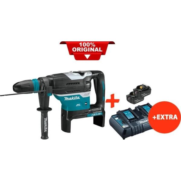 

Аккумуляторный бесщеточный перфоратор Makita DHR400ZK+2 акк.18V 5 Ah+быстрозарядное ЗУ+кейс (DHR400R2T2K)