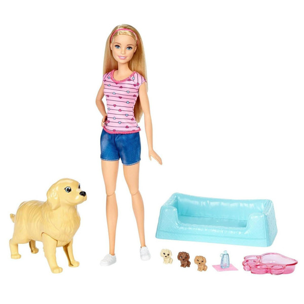 

Mattel Набор кукла Barbie блондинка Малыши-щенята (FBN17)